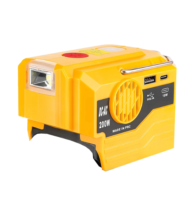 200W Power Inverter for Dewalt/Makita/Milwaukee/Ryobi 18-20V to 120V Adapter