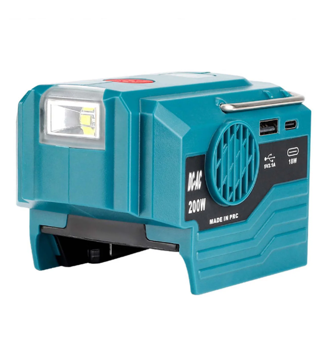 200W Power Inverter for Dewalt/Makita/Milwaukee/Ryobi 18-20V to 120V Adapter