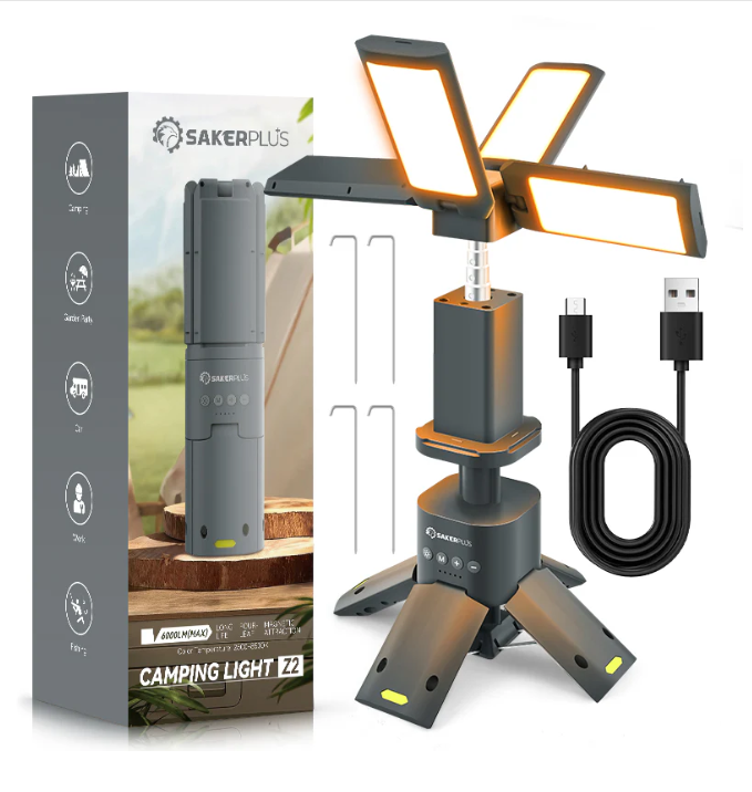 Outdoor Lighting Solution - Camping Lantern with Four Led Lamps