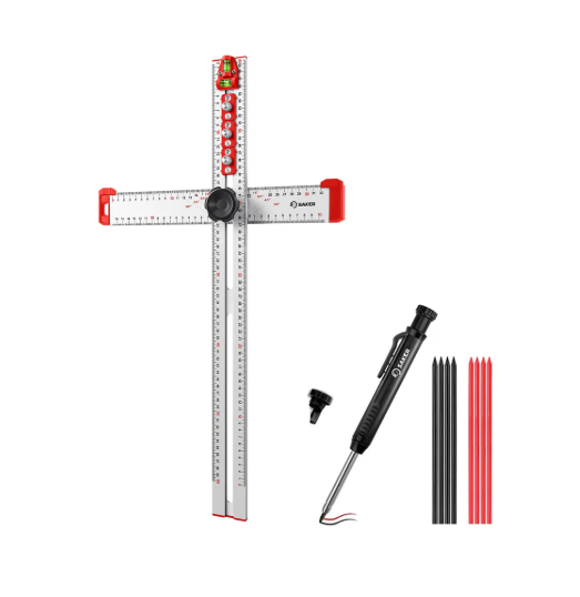 4 in 1 Drilling Positioning Ruler