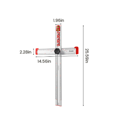 4 in 1 Drilling Positioning Ruler