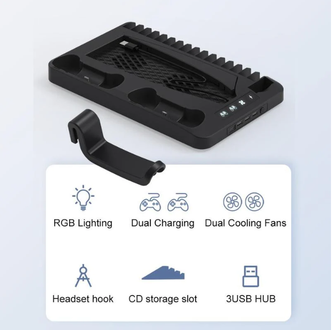 Charging Base Cooling Bracket for Dual PS5