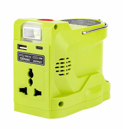 200W Power Inverter for Dewalt/Makita/Milwaukee/Ryobi 18-20V to 120V Adapter