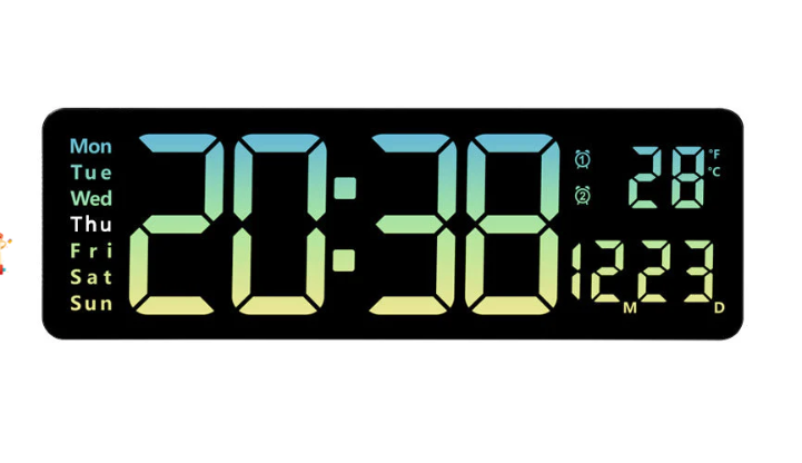 Upgraded Digital Wall Clock Large Display