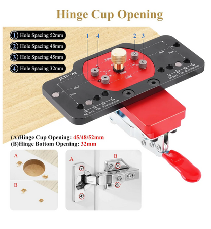 Aluminum Alloy Hinge Boring Drill Guide Jig