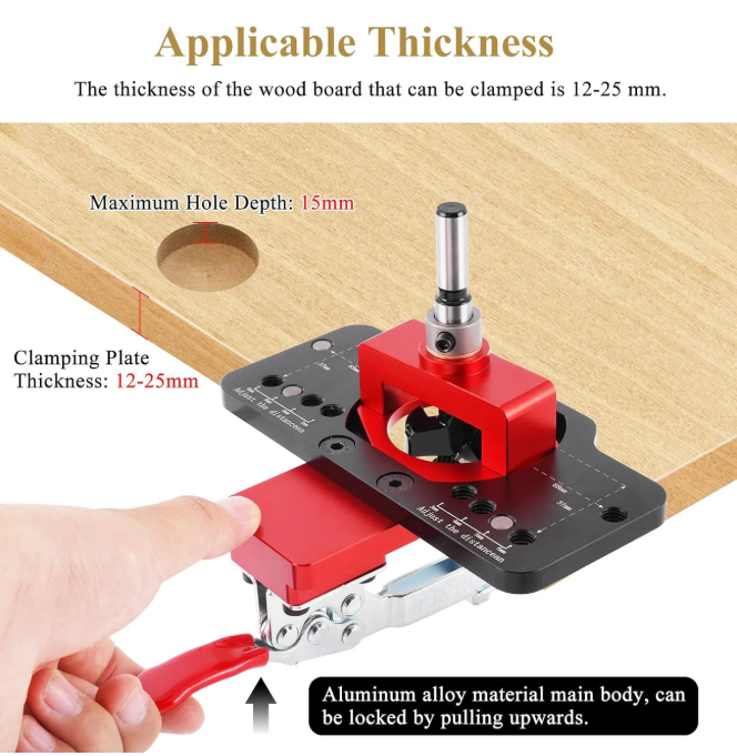 Aluminum Alloy Hinge Boring Drill Guide Jig