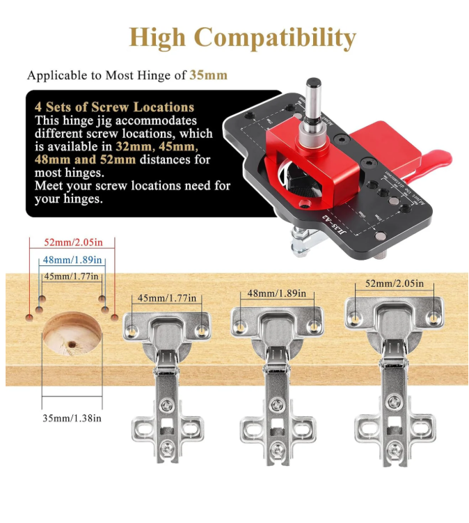 Aluminum Alloy Hinge Boring Drill Guide Jig