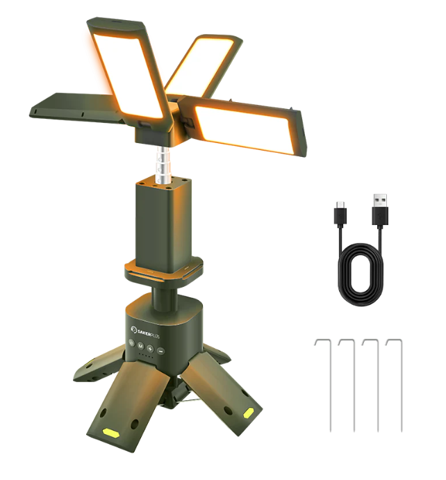 Outdoor Lighting Solution - Camping Lantern with Four Led Lamps