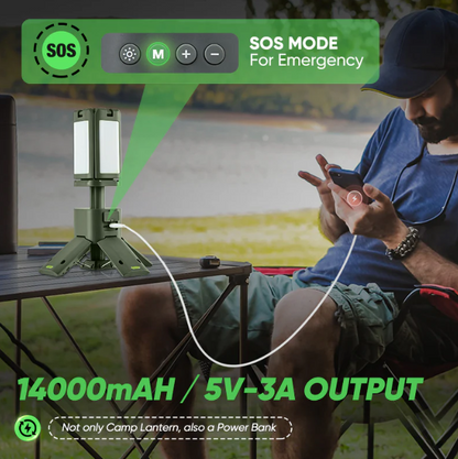 Outdoor Lighting Solution - Camping Lantern with Four Led Lamps