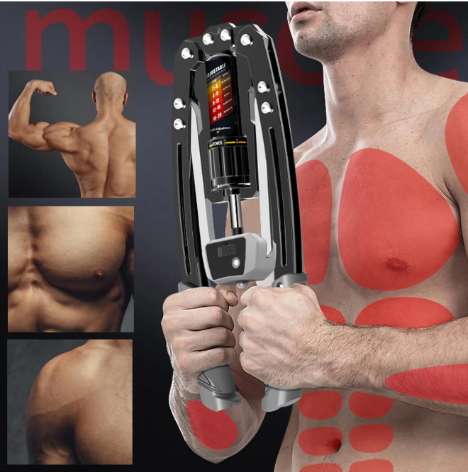 Adjustable Hydraulic Arm Strength Trainer (with LED counter)