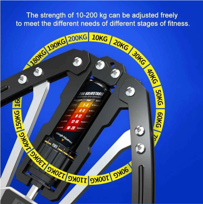 Adjustable Hydraulic Arm Strength Trainer (with LED counter)