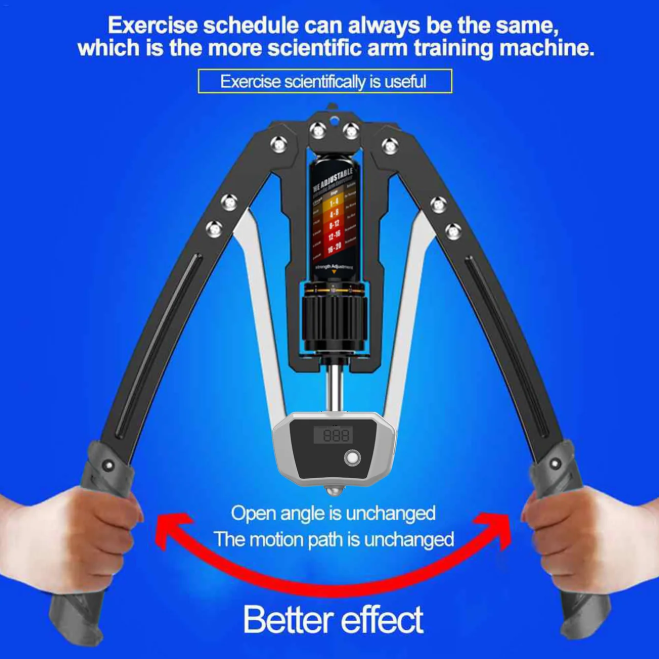 Adjustable Hydraulic Arm Strength Trainer (with LED counter)